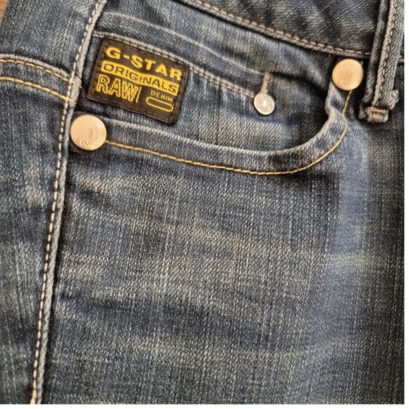 G-STAR RAW Midge Straight 5 Pocket Adjustable Waist Jeans Womens 28x32 Durable - Picture 7 of 13